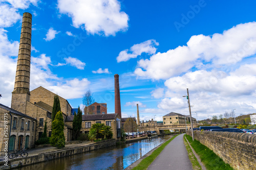 Industry mills on canal photo