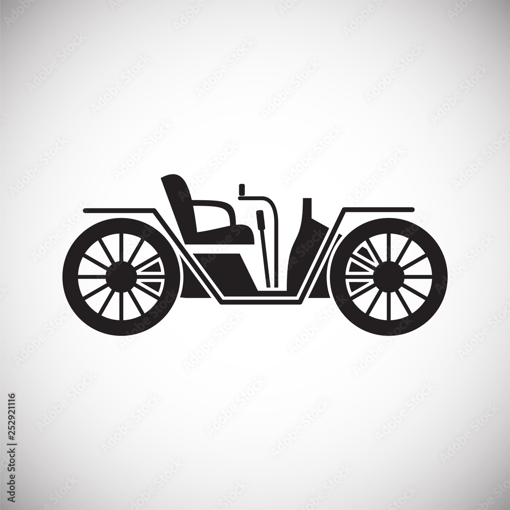 Fototapeta premium Car icon on background for graphic and web design. Simple vector sign. Internet concept symbol for website button or mobile app.