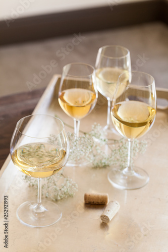 4 Glasses of White Wine
