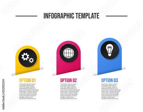Business infograph with icons - concept of template. Vector