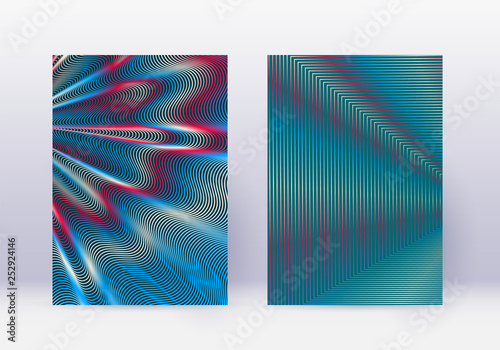 Cover design template set. Abstract lines modern b