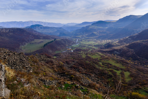 Above view of Dzoraget river's gorge, Armenia © vahanabrahamyan
