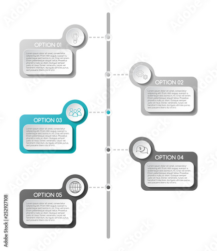Infograph with business symbols. Vector