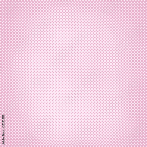 Pop art style banner design, square screen background in living lilac color, halftone dots effect, modern screen print texture, abstract vector background