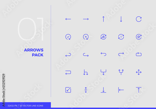 Vector Line Icons Arrows Pack