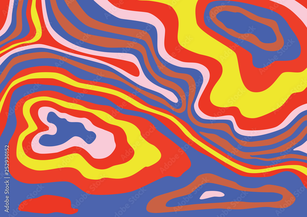 Multicolor liquid Marble Abstract Painting Background, Abstract Waves Pattern, Vector Illustration