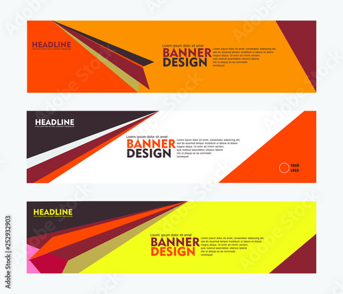 Set of banner design, for web banner, brochure, fyler, cover and other concept printing design. easy to modify