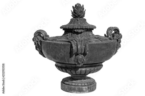 Park sculpture of an ancient vase.