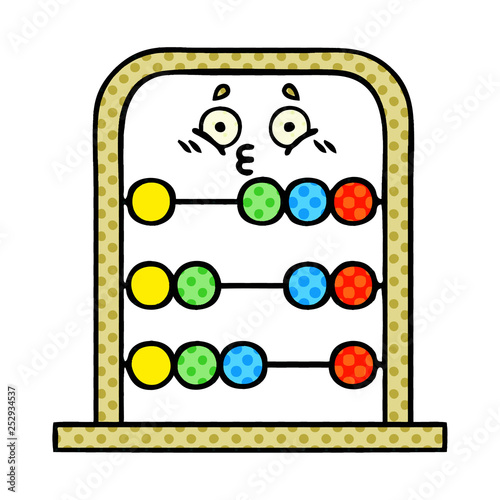comic book style cartoon abacus