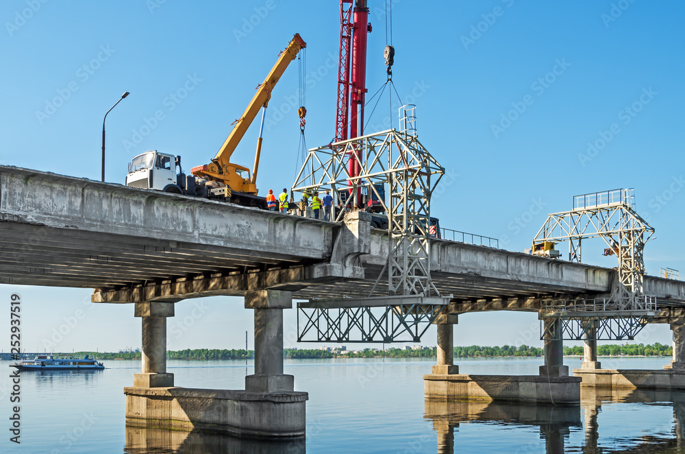 Bridge over river repair