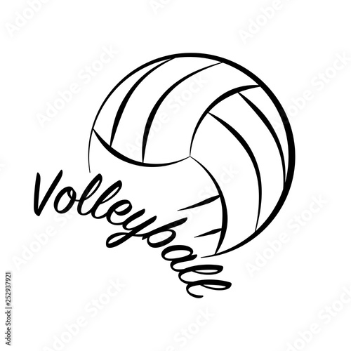 Volleyball text sign