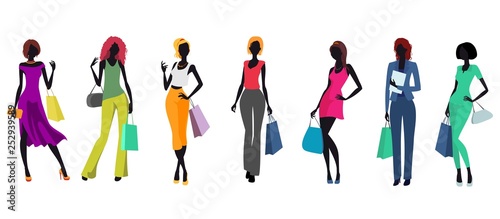 Women and shopping bags.