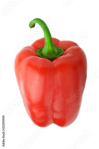 Pepper for use in a pack. Red sweet papper isolated on white background.
