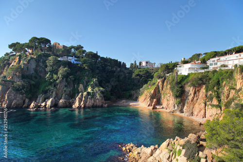 spectacular background with small mediterranean bay