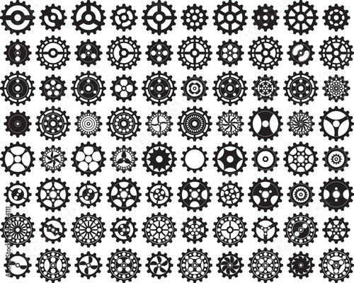 EPS 10 Vector Illustration Of Eighty Cog Wheels