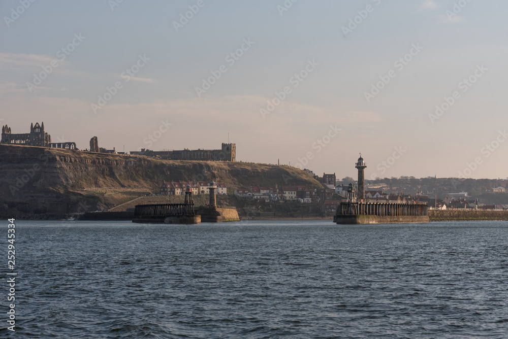 Whitby landscape from sea 