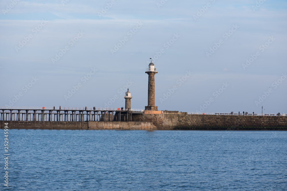 Two lighthouses, Whitby