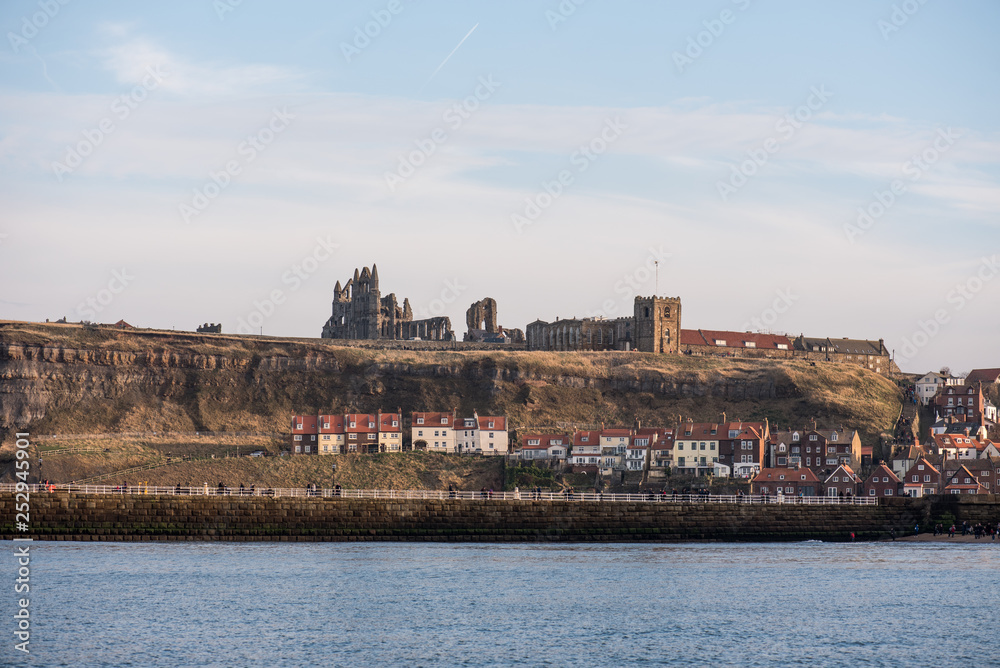 Whitby abbey from sea side