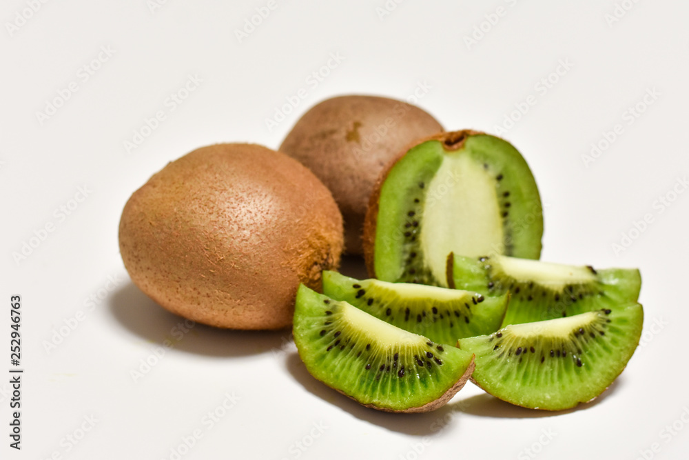 Kiwi cut with a knife, fresh fruit Kiwi cut with a knife, fresh fruit