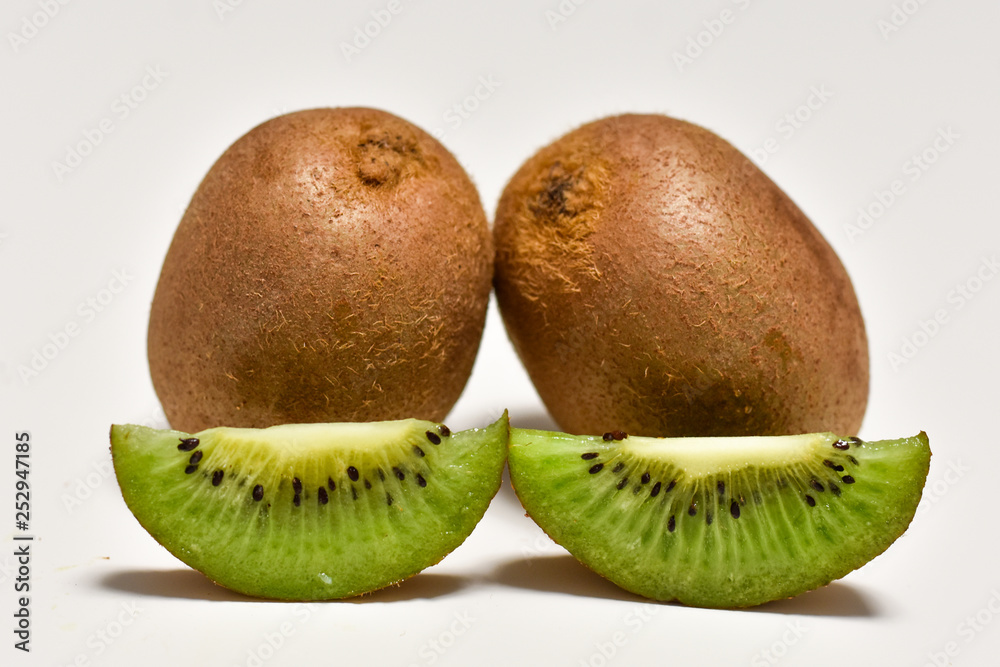 Kiwi cut with a knife, fresh fruit Kiwi cut with a knife, fresh fruit