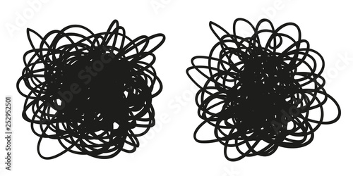 Set of chaos waved patterns on white. Tangled texture with lines. Hand drawn dinamic scrawls. Backgrounds with lines and waves. Prints for banners, posters, flyers and textiles