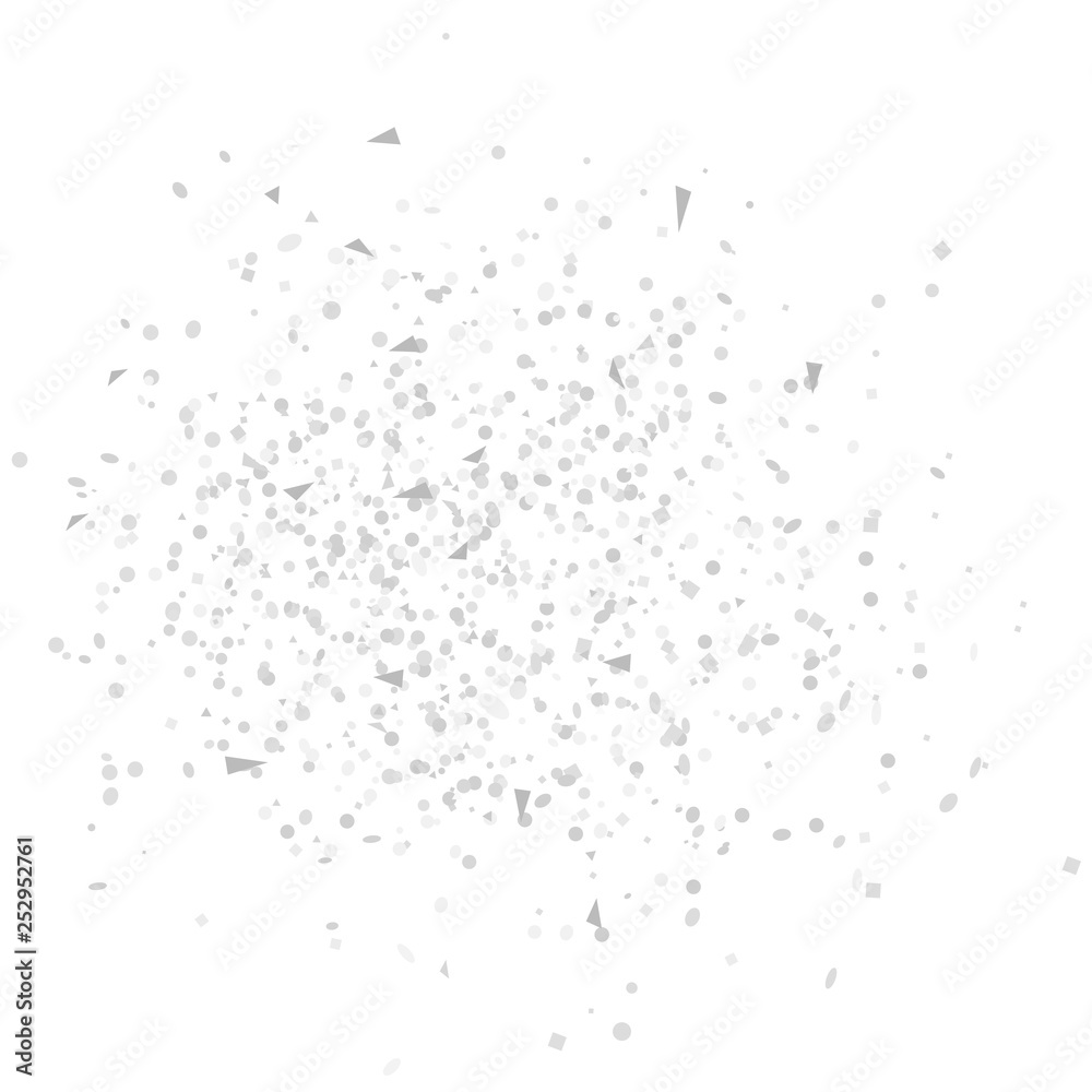 Confetti on isolated white background. Geometric holiday texture with glitters. Image for banners, posters and flyers. Black and white illustration Confetti on isolated white background. Geometric holiday texture with glitters. Image for banners, posters and flyers. Black and white illustration