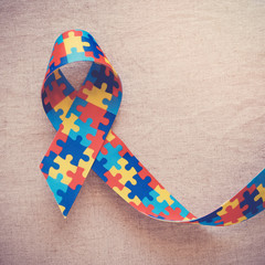 puzzle ribbon for autism awareness