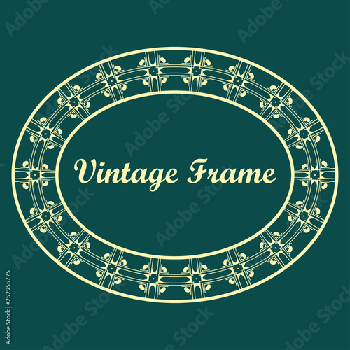 Art deco vintage border frame