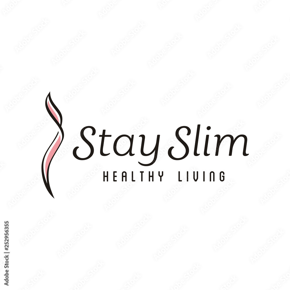 Iniitial Letter S Slim Sexy Fit Body for Healthy Life logo design