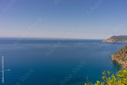 Italy, Cinque Terre, Corniglia, an island in the middle of a body of water