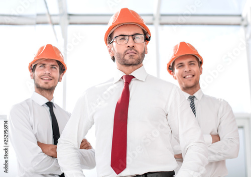 close up.architect and business group standing in the office