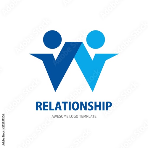 Friendship and relationship logo template