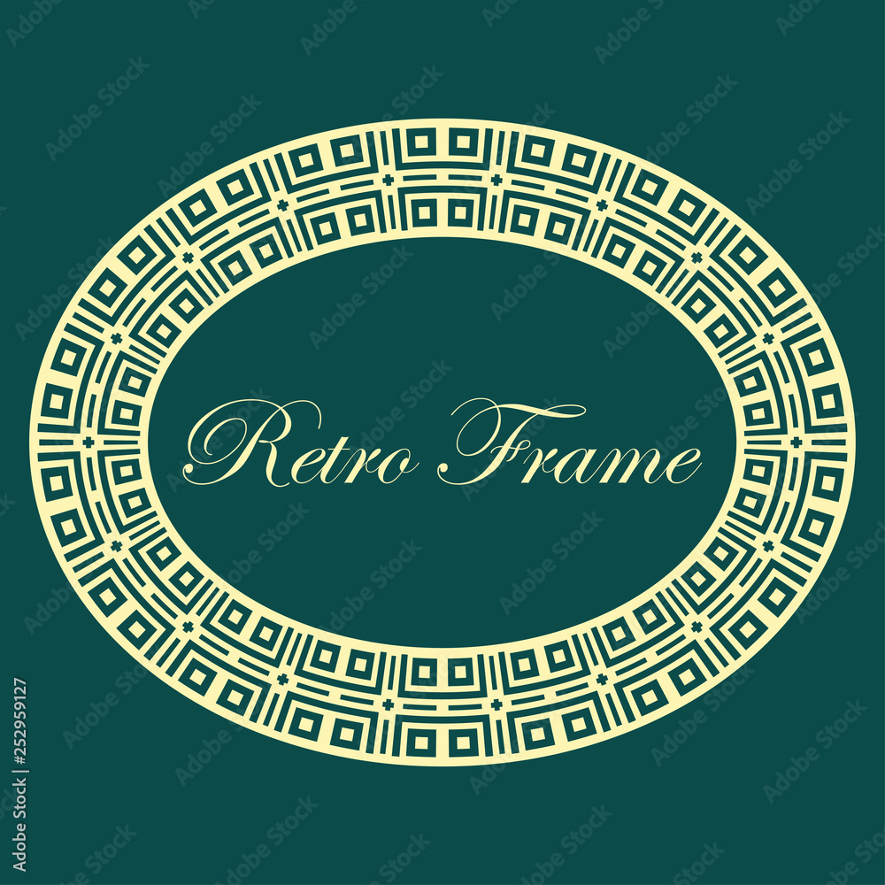 Art deco vintage border frame