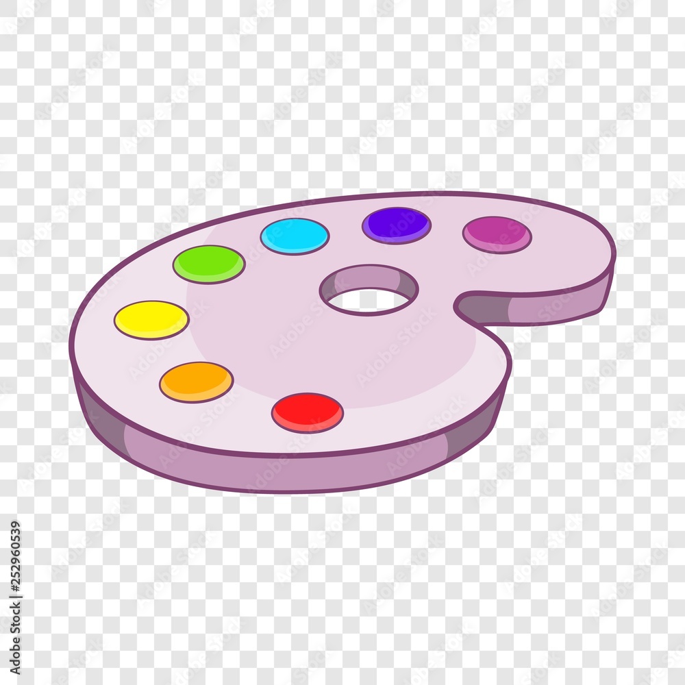 Palette of colors icon in cartoon style isolated on background for any web design Palette of colors icon in cartoon style isolated on background for any web design