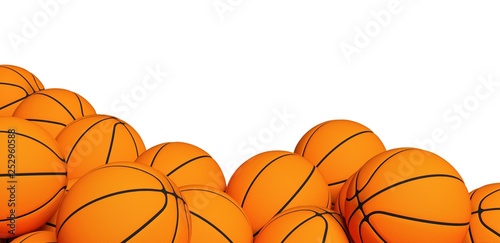 plein de ballons de basket