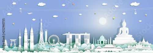 Traveling with cabel car, balloon and airplane.