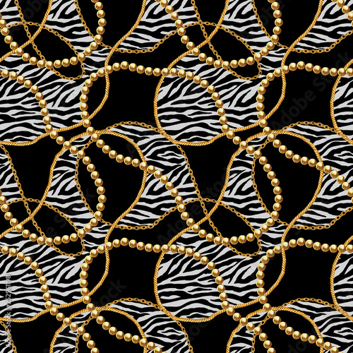 Golden chain glamour zebra ...