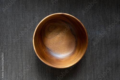  acacia bowl on black table