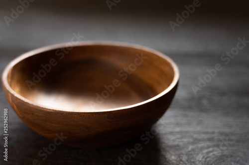  acacia bowl on black table