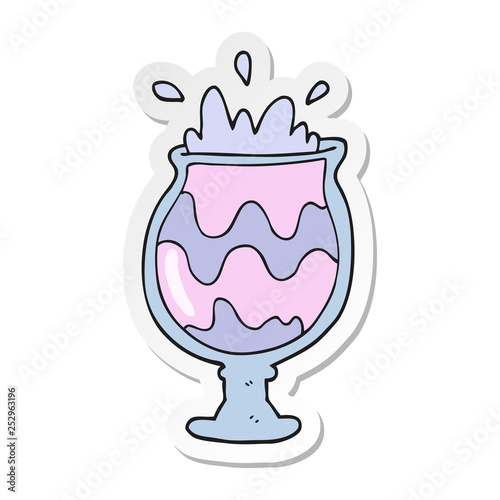 sticker of a cartoon weird cocktail
