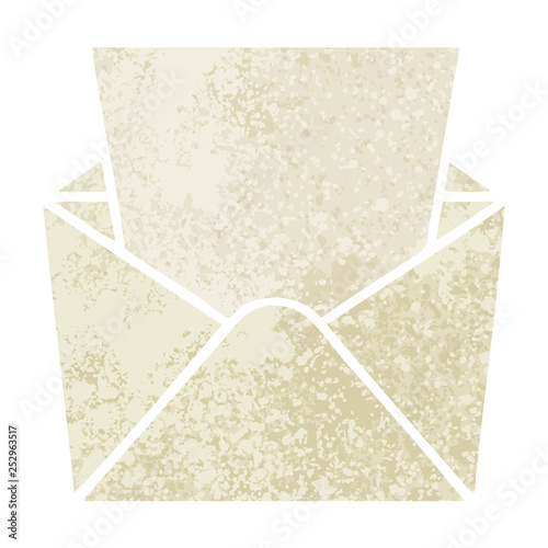 quirky retro illustration style cartoon letter and envelope