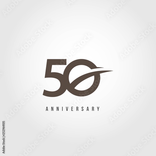 50 Year Anniversary Vector Template Design Illustration