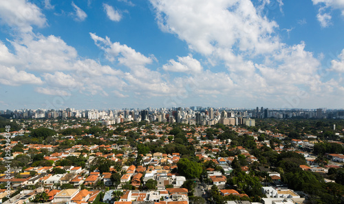 Fotografi Aerial view of Sao Paulo, Brazil.