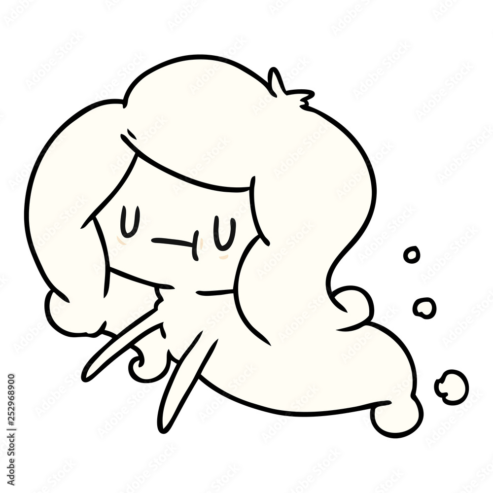 cartoon of a kawaii cute ghost cartoon of a kawaii cute ghost