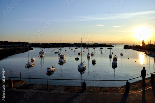 Boats at rest in Howth Harbor Ireland