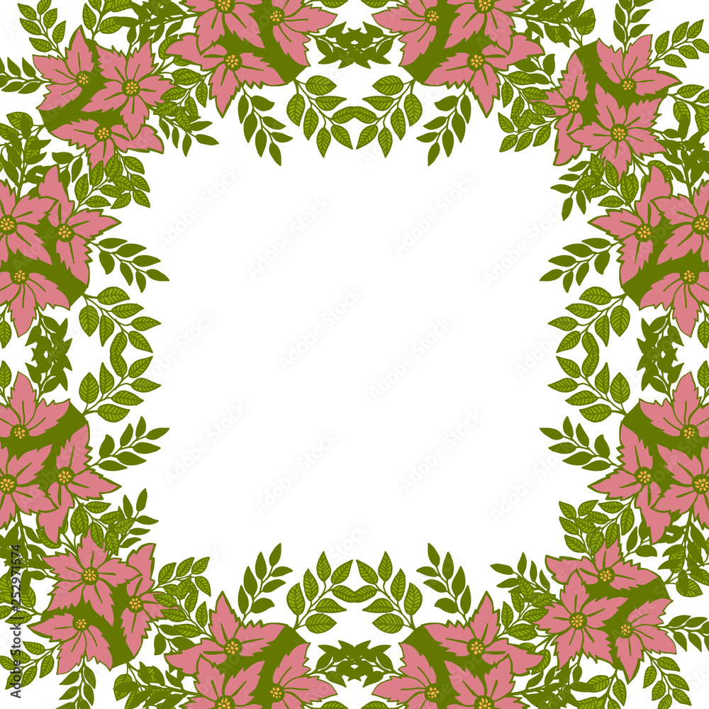 Vector illustration art flower frames blooms with card hand drawn Vector illustration art flower frames blooms with card hand drawn