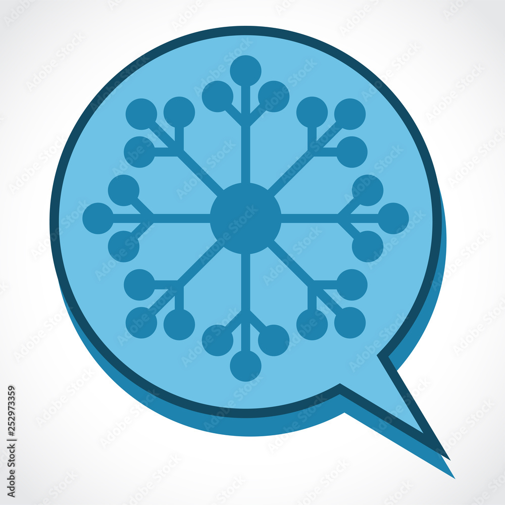 Snow Flake Speech Bubble Snow Flake Speech Bubble