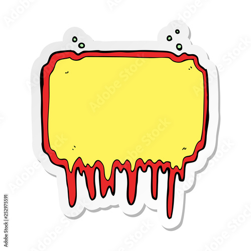 sticker of a cartoon melting frame