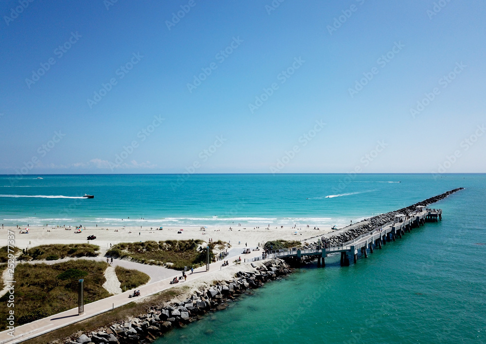 Miami Beach, South Beach, South Pointe Park, Government Canal. Florida, USA