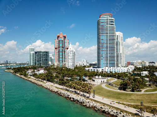 Miami Beach, South Beach, South Pointe Park, Government Canal. Florida, USA photo